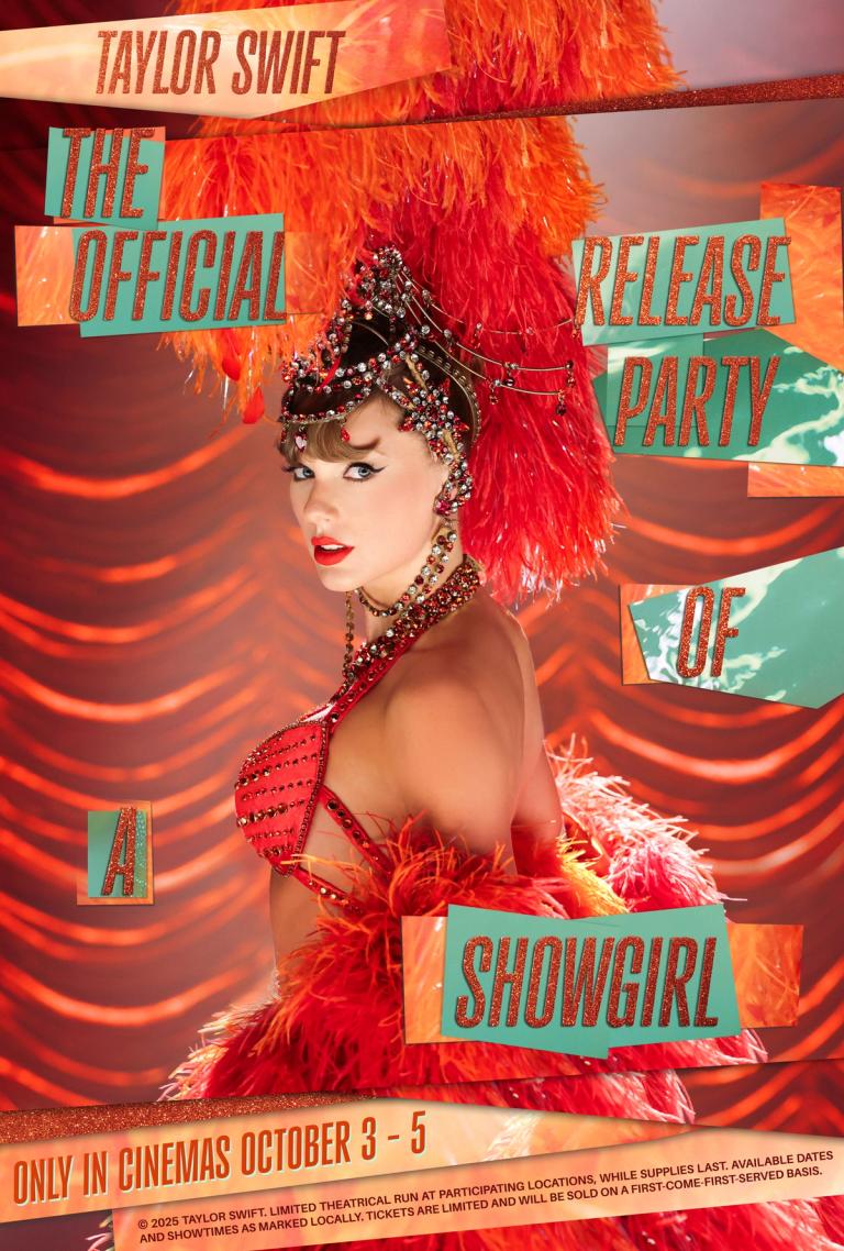 Plakat for 'Taylor Swift | The Official Release Party of a Showgirl'
