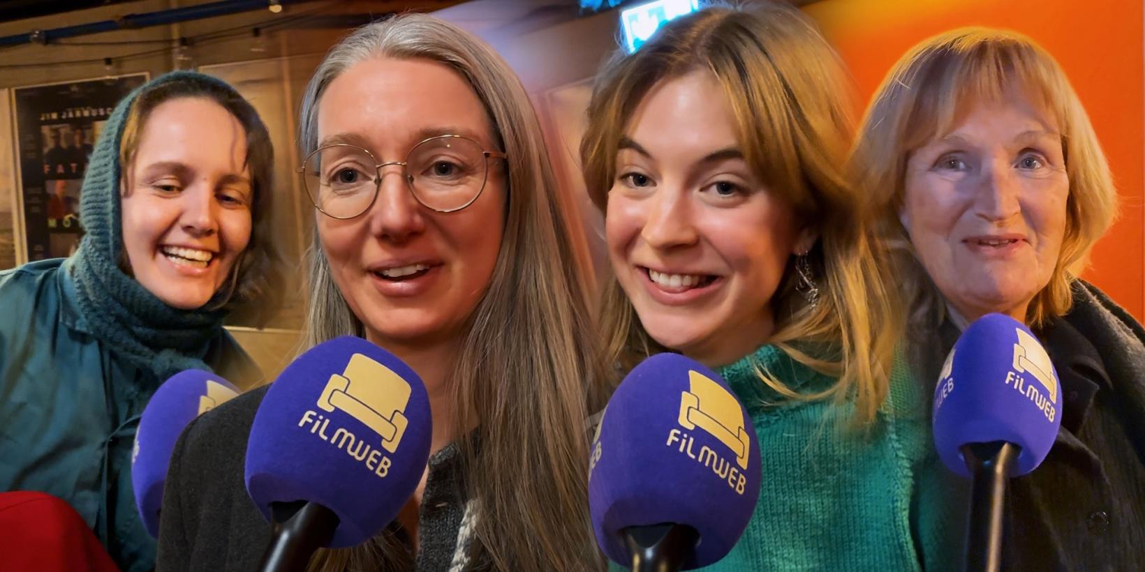 Fire kvinner etter førpremierevisning av "En dag uten kvinner"