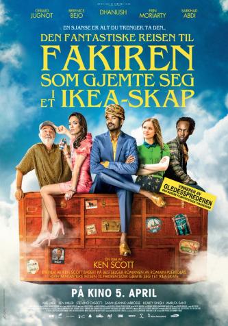 Plakat for 'Den fantastiske reisen til fakiren som gjemte seg i et IKEA-skap'