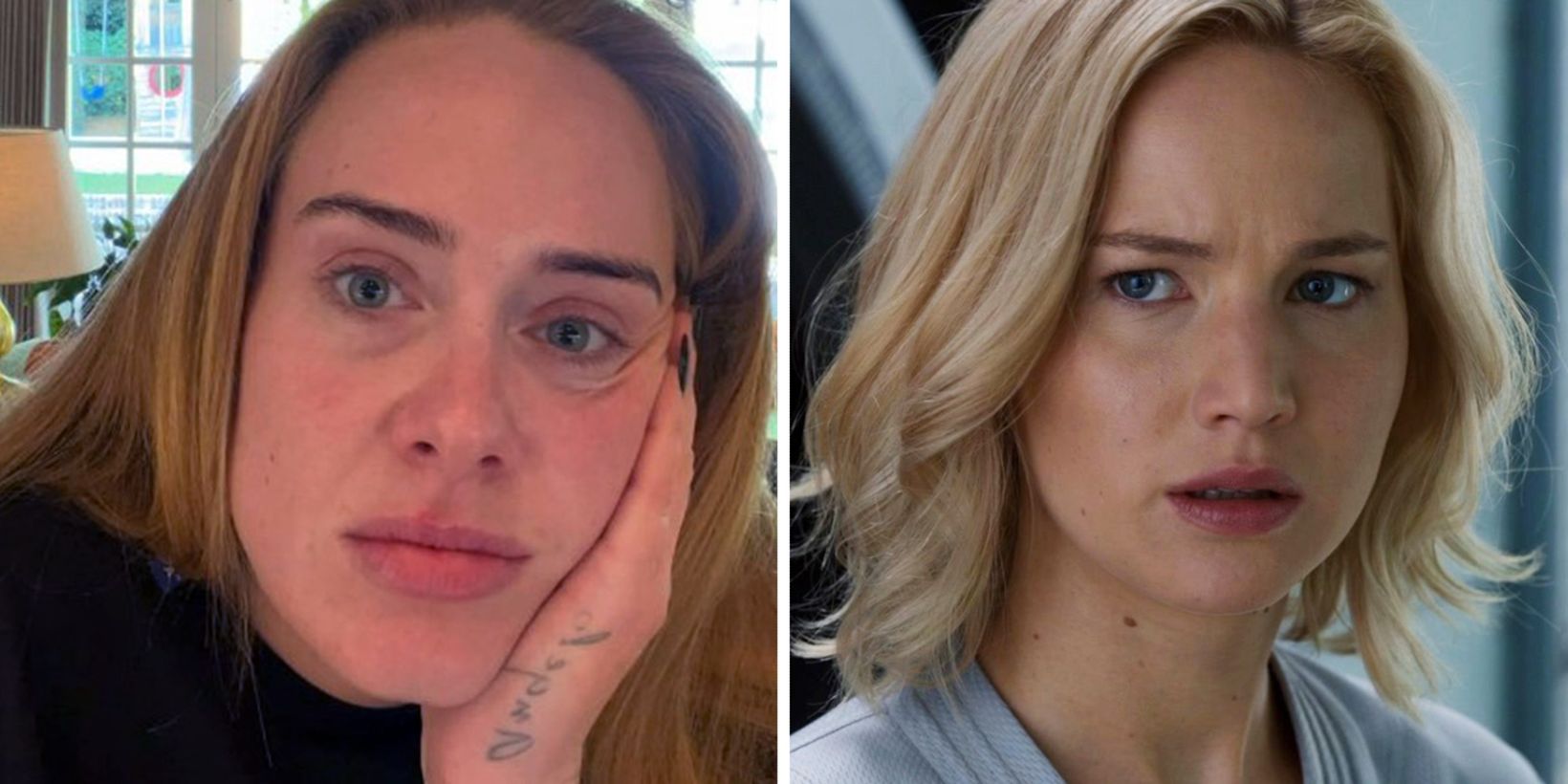 Adele og Jennifer Lawrence