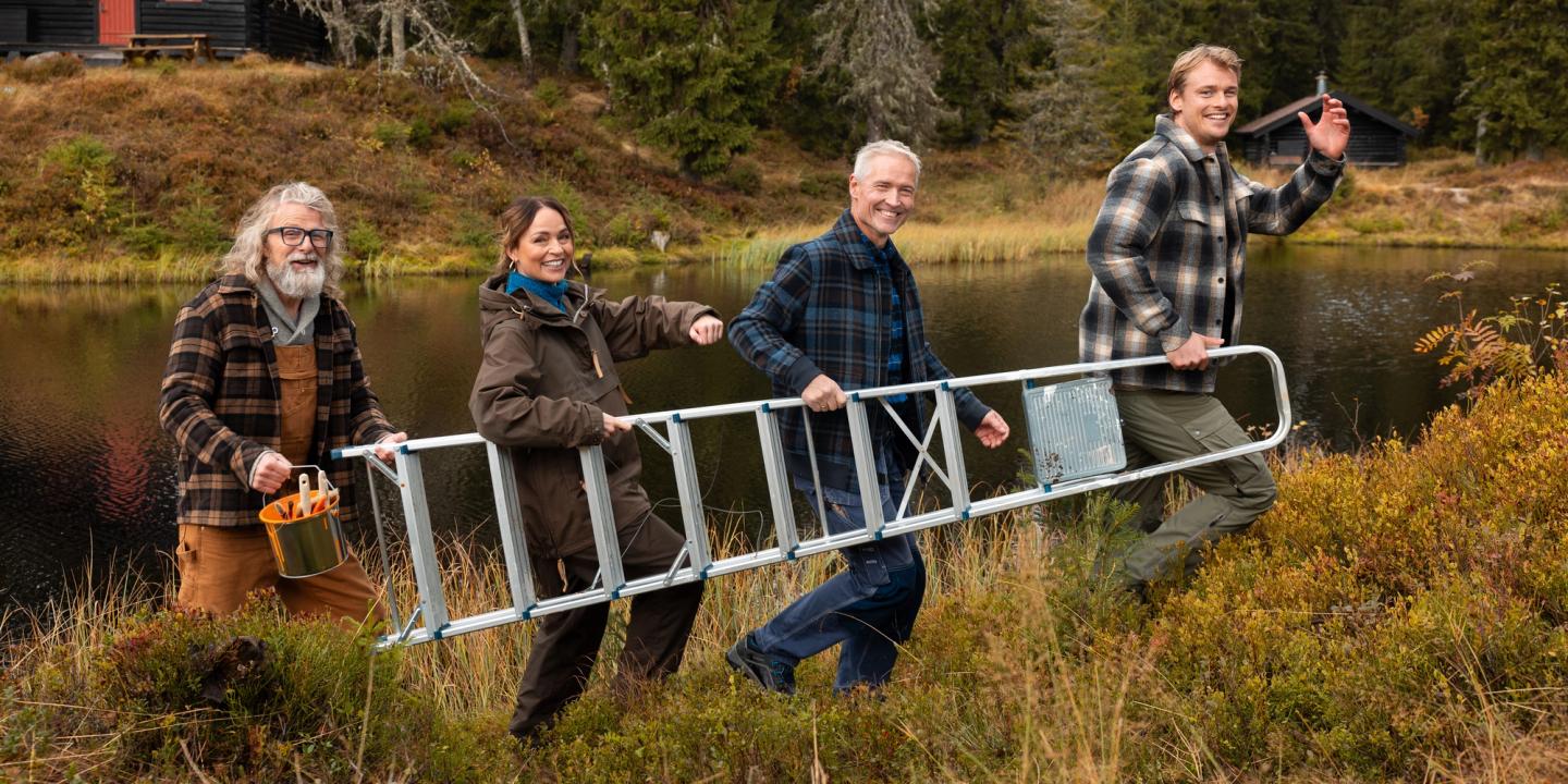 Programleder og eksperter i Fjellhytta sesong 3