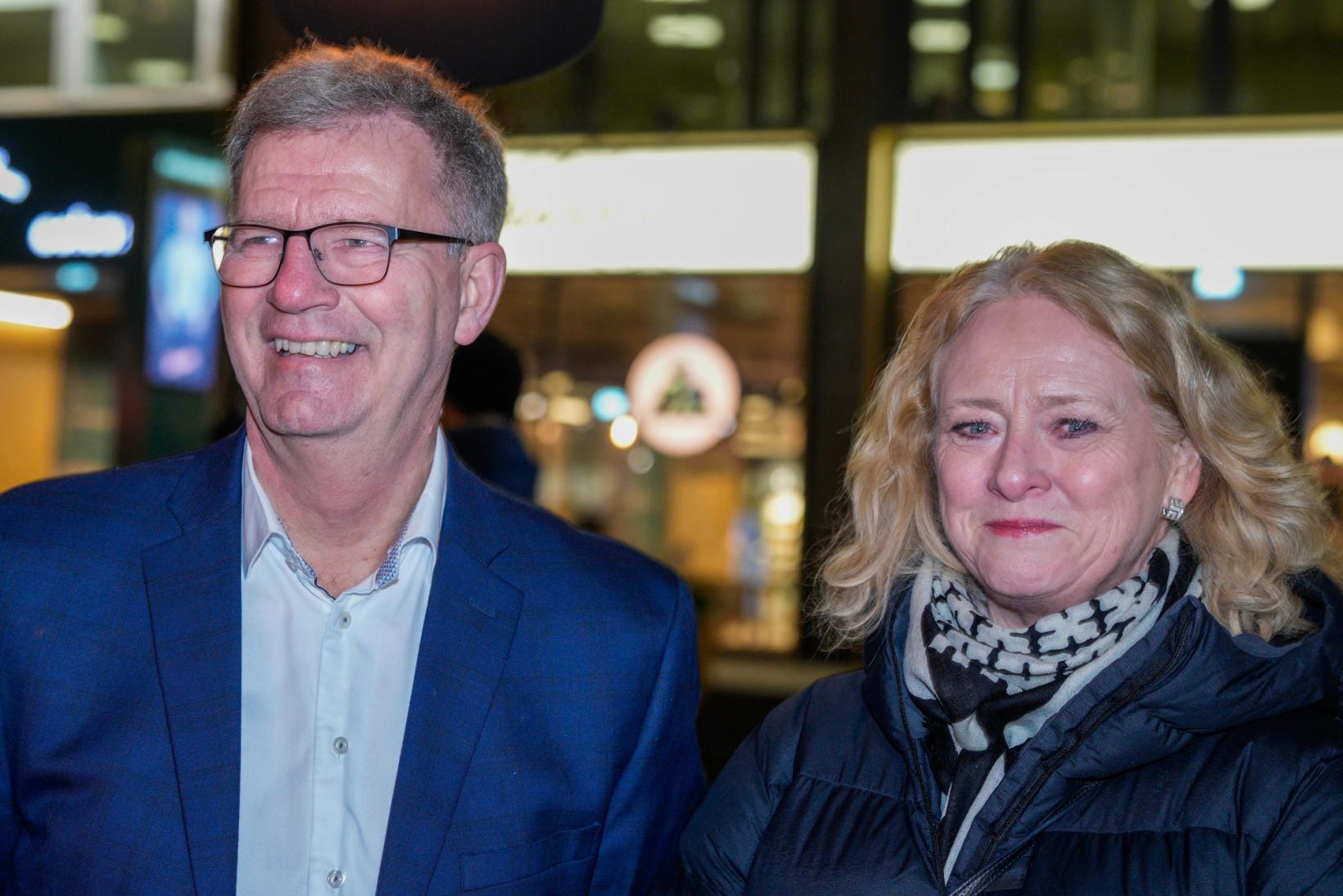 Robert og Trude Steen før festpremieren på Ibelin i Oslo