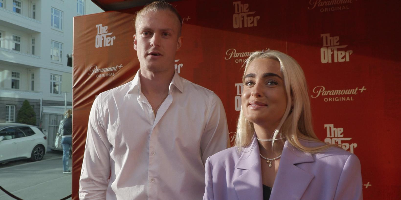Simon Tronstad og Tonje Frigstad på premieren til The Offer