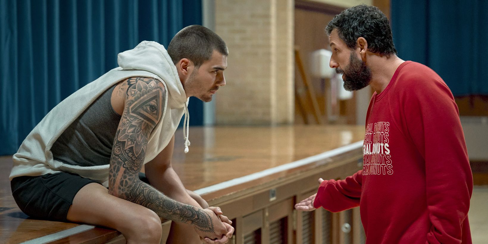 Juancho Hernangómez og Adam Sandler i Hustle