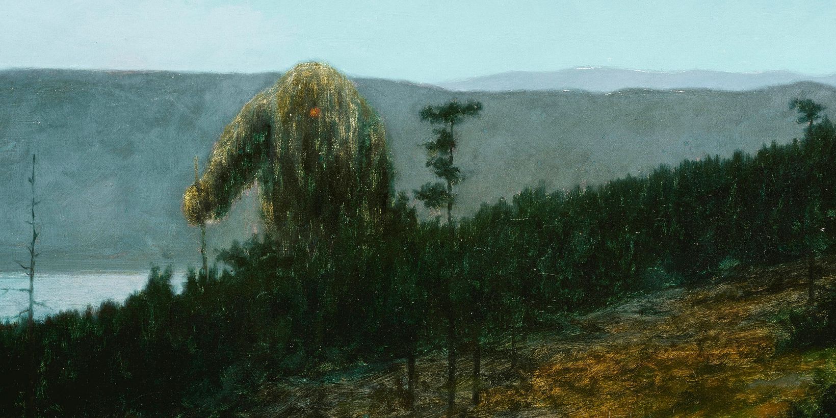 Utsnitt av "Askeladden og trollet", Theodor Kittelsen