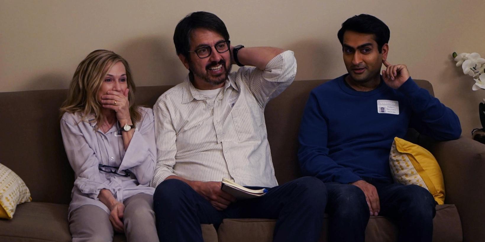 Kumail Nanjiani, Holly Hunter og Ray Romano i The big sick