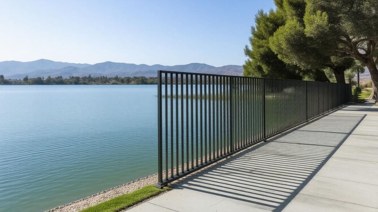 Aluminum Fence in Lake San Marcos Carlsbad California