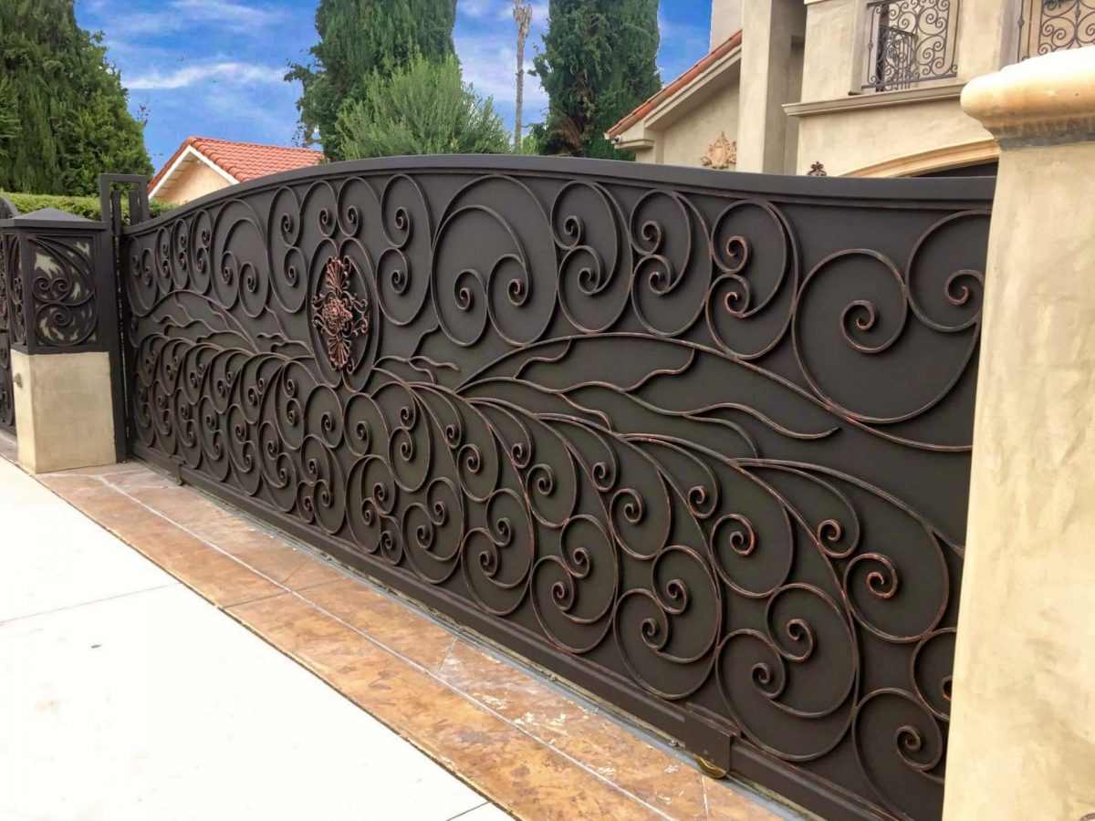 Beautiful Iron Entry and Exit Gates, With Fencing