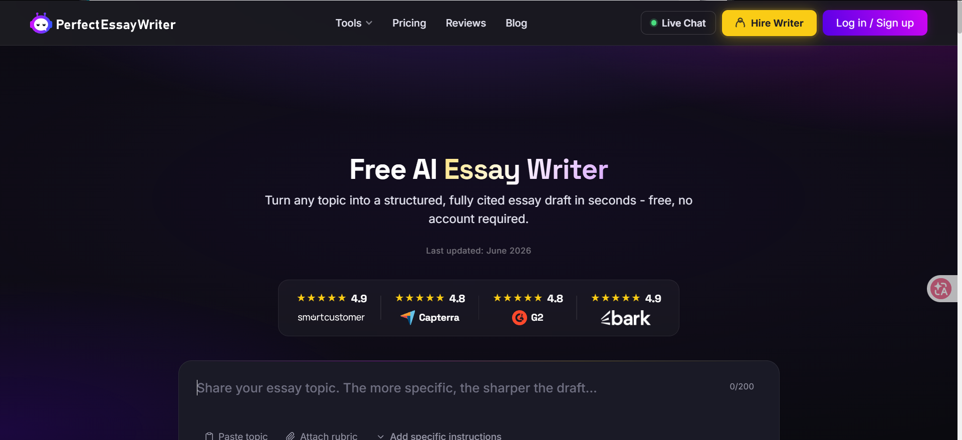 PerfectEssayWriter AI Essay Writer