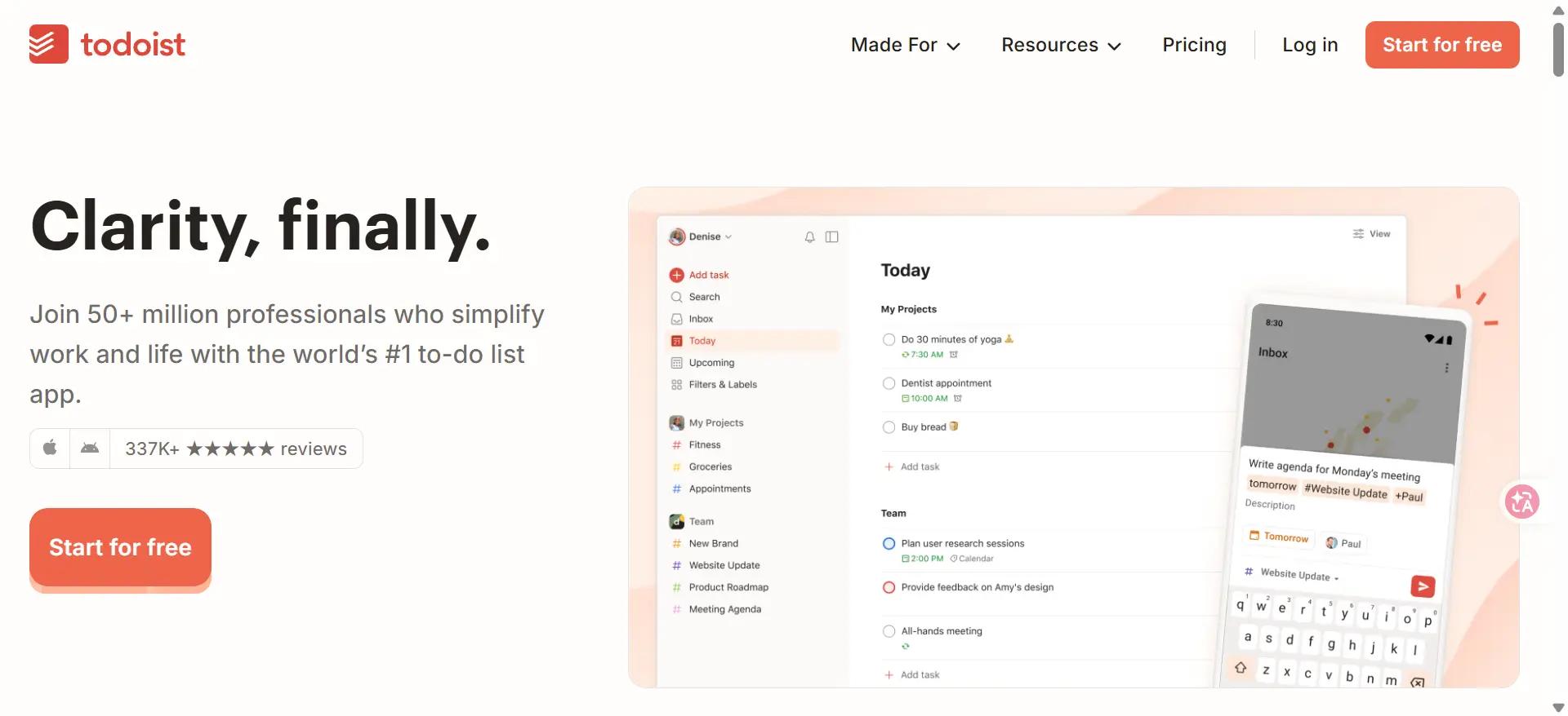 Todoist Best for Assignments and Academic Tasks