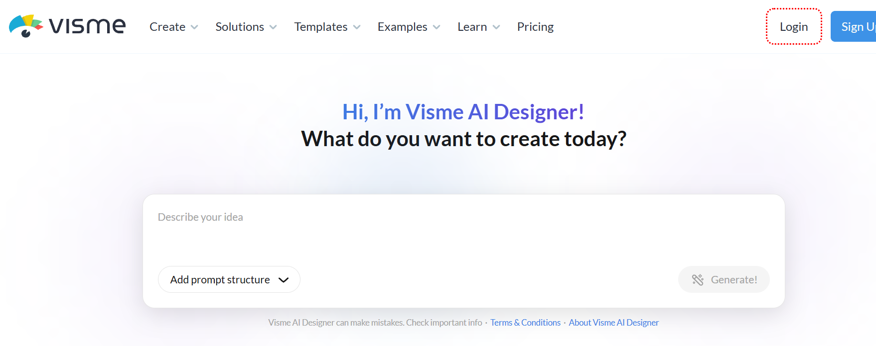 Visme AI Report Generator