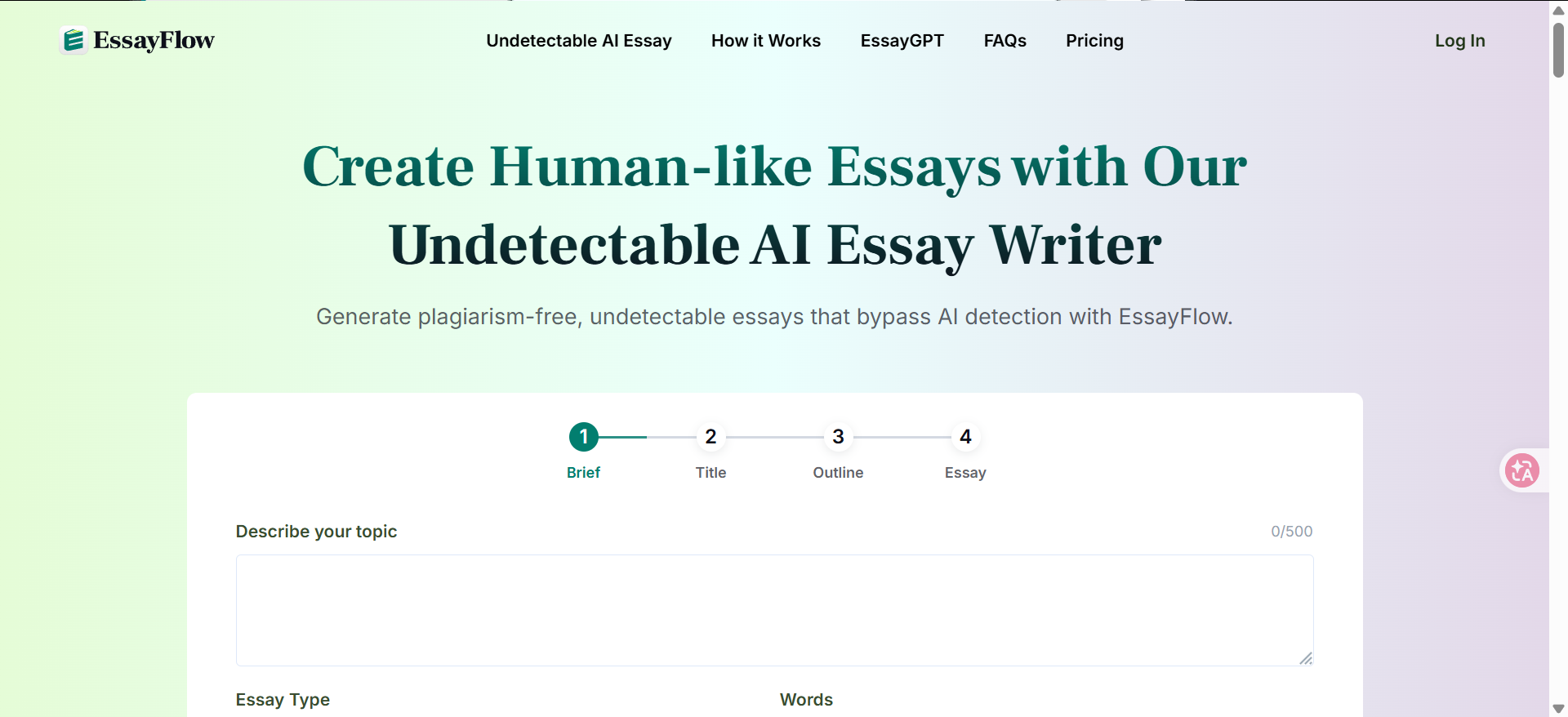 EssayFlow AI Essay Writer