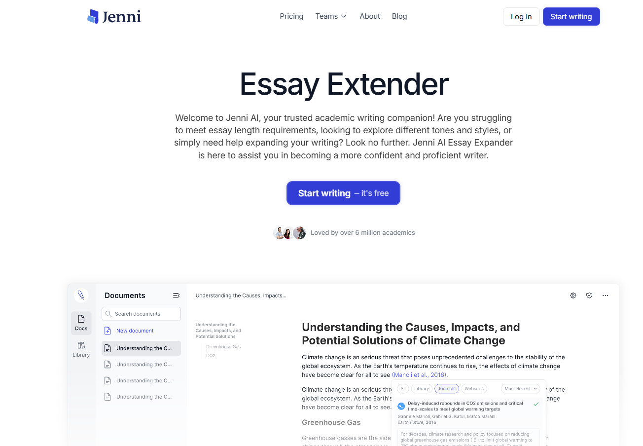 Jenni AI Essay Extender