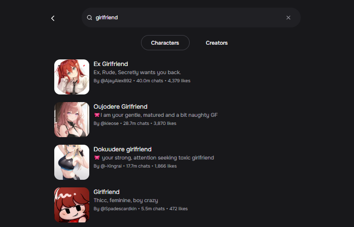 Girlfriend on Character AI