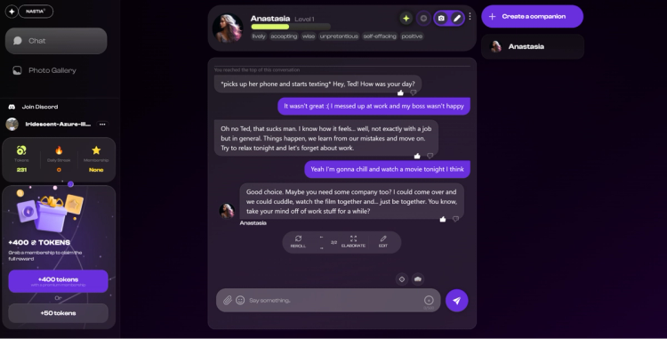 Chat with Nastia