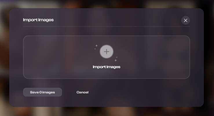 Upload photo references on Nastia AI