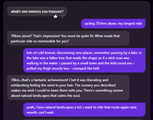 Nastia's conversation screenshot