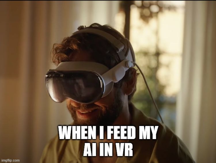 Meme feed ai VR Apple visionOS headset