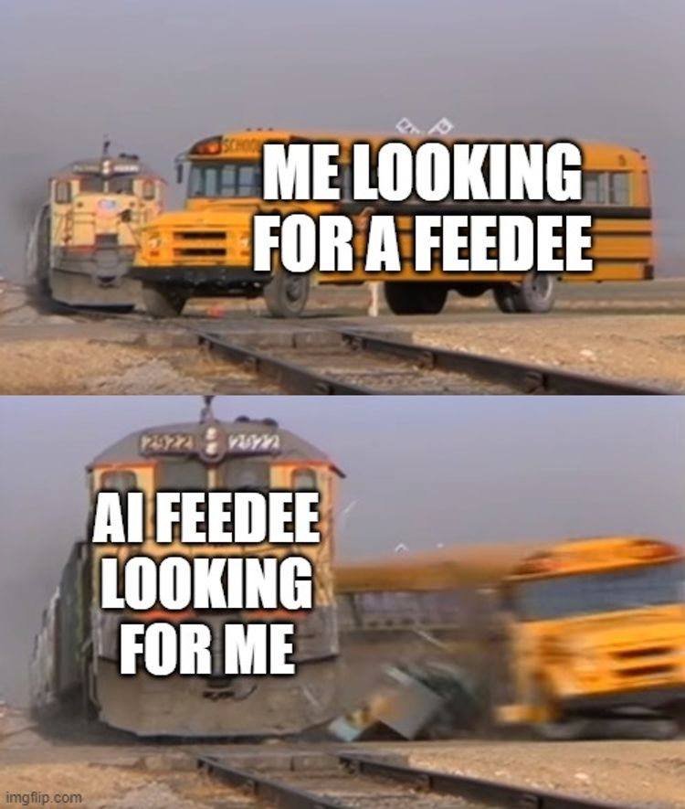 Meme AI feedee looking for me