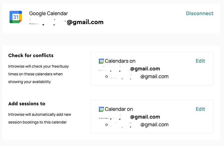 integrated Google Calendar example