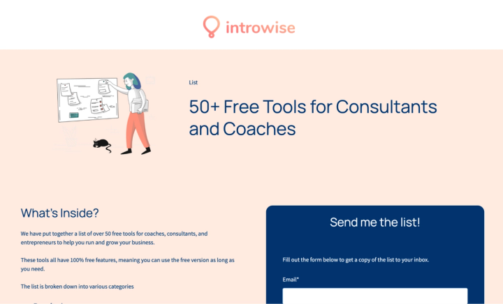 free giveaway landing page example
