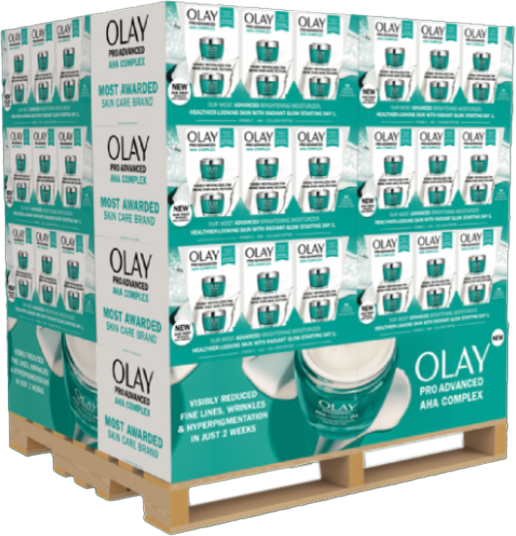Olay retail pallet display
