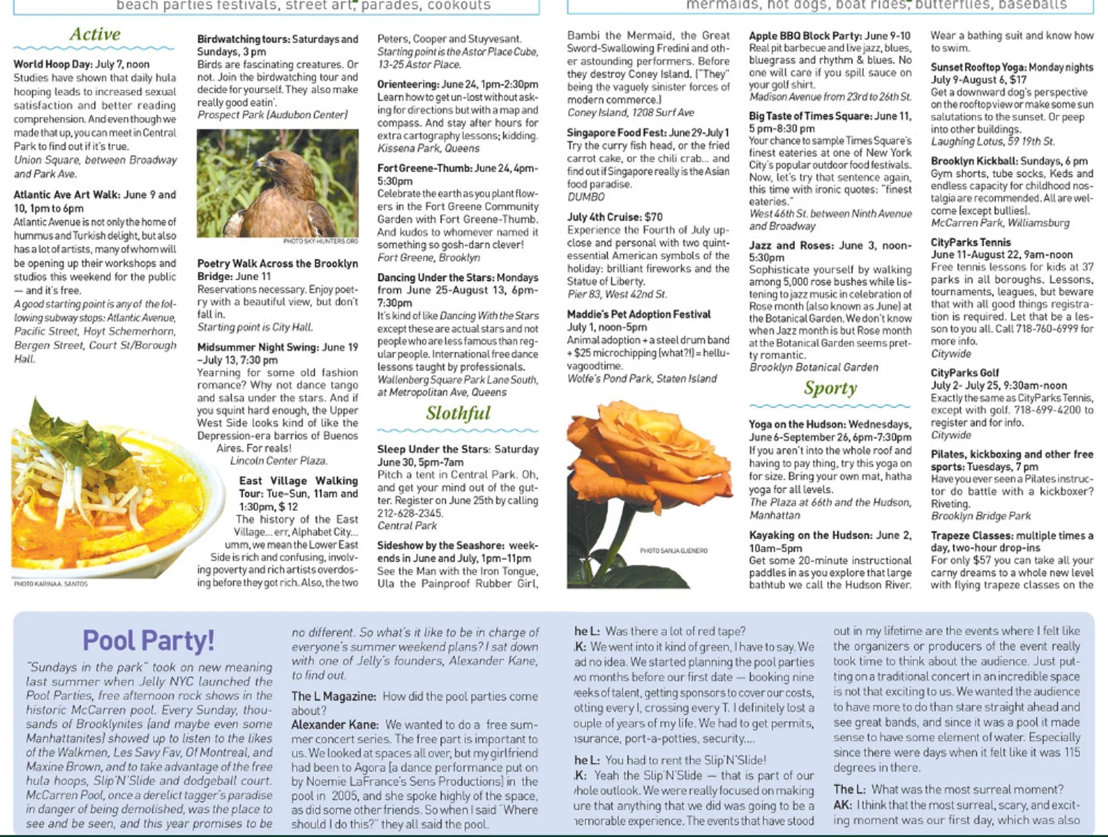 Summer issue editorial layout