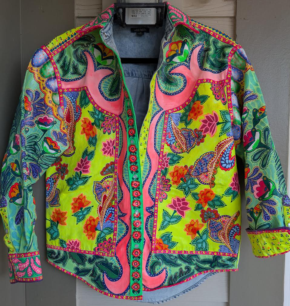 Hand-painted denim jacket