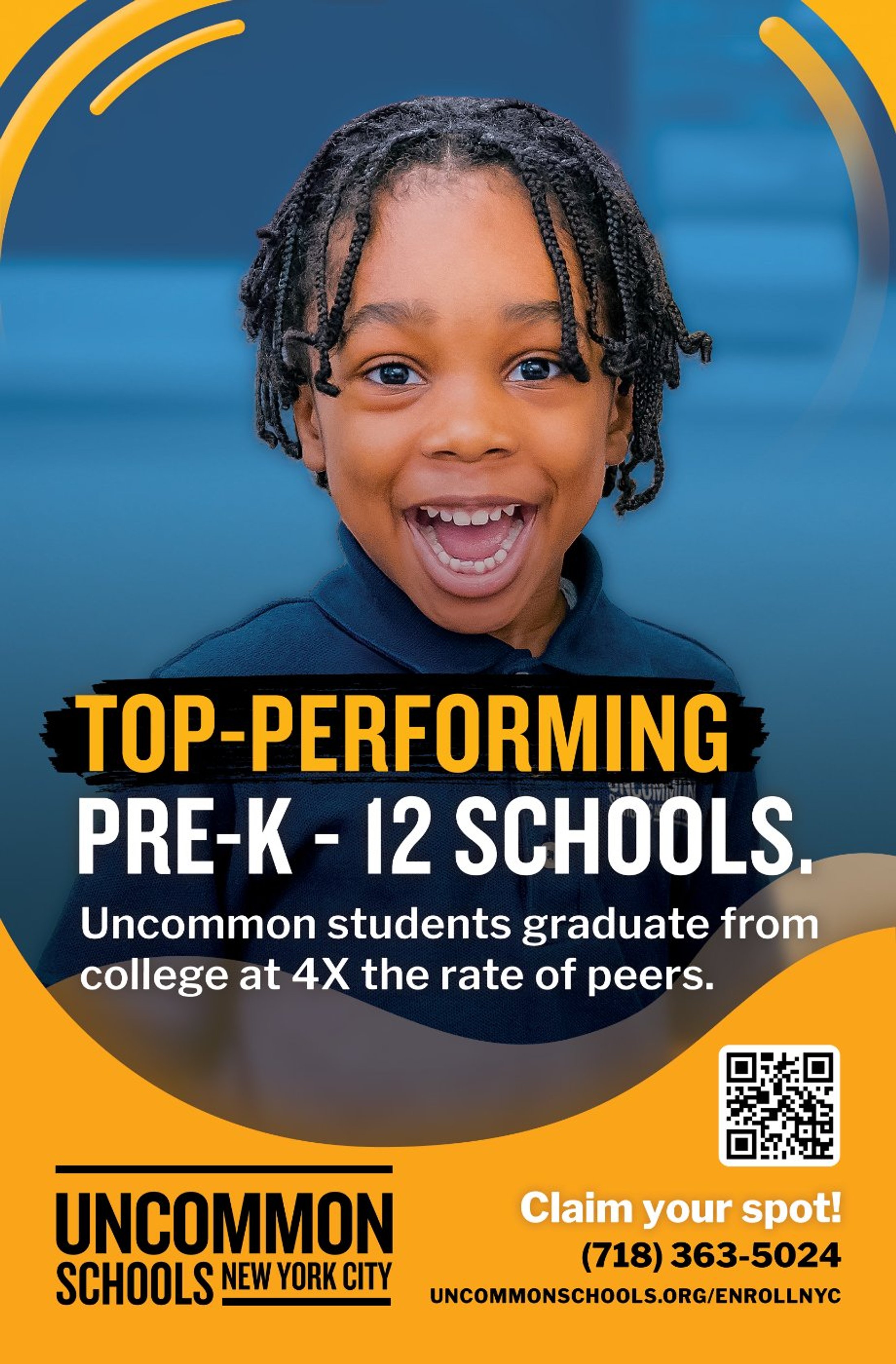 Uncommon Schools New York City enrollment poster