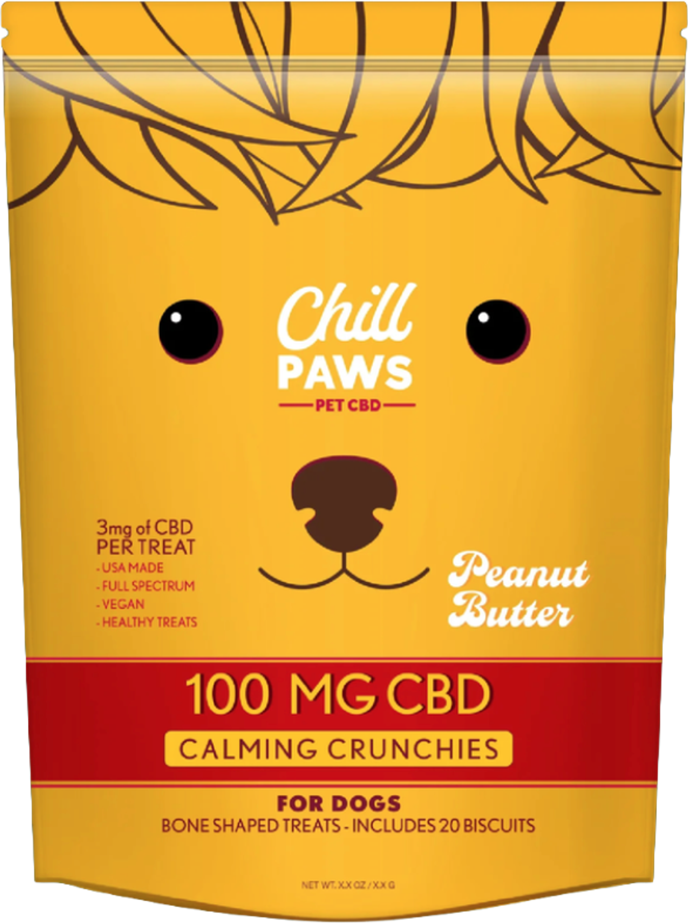 Chill Paws CBD dog treat packaging