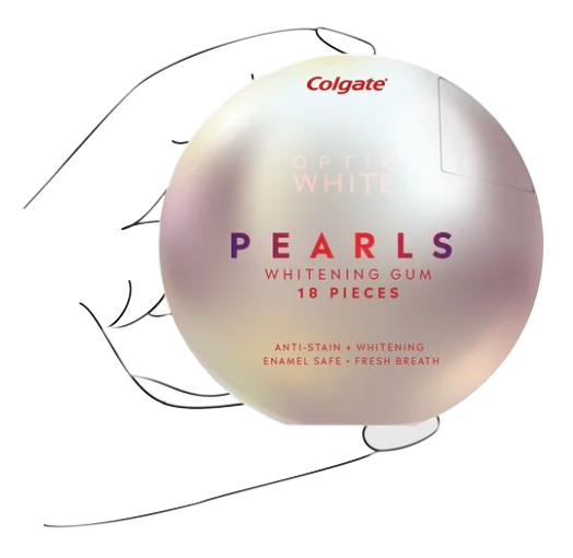Optic White Pearls packaging for the Charlotte persona