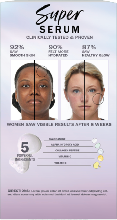 Olay Super Serum packaging back panel