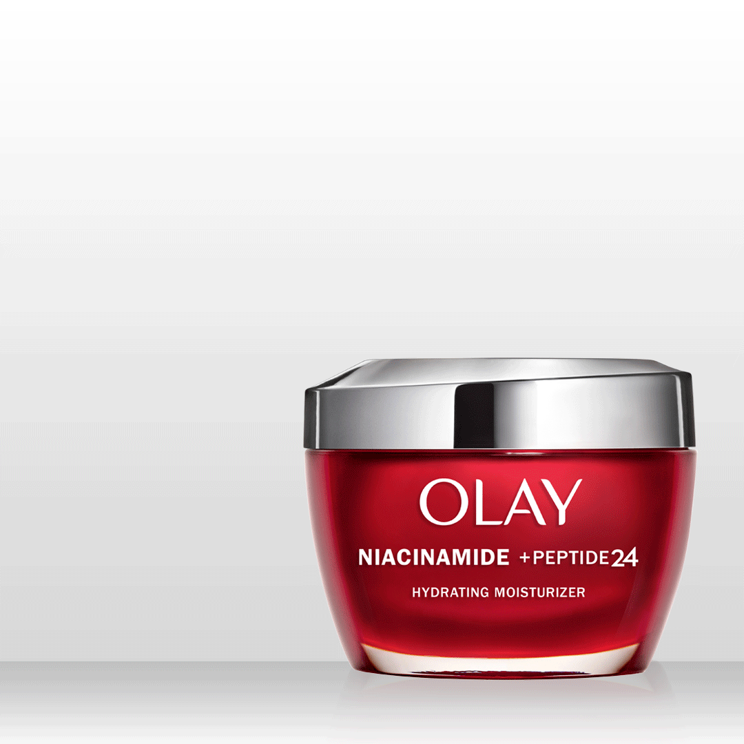 Animated Olay skincare jars