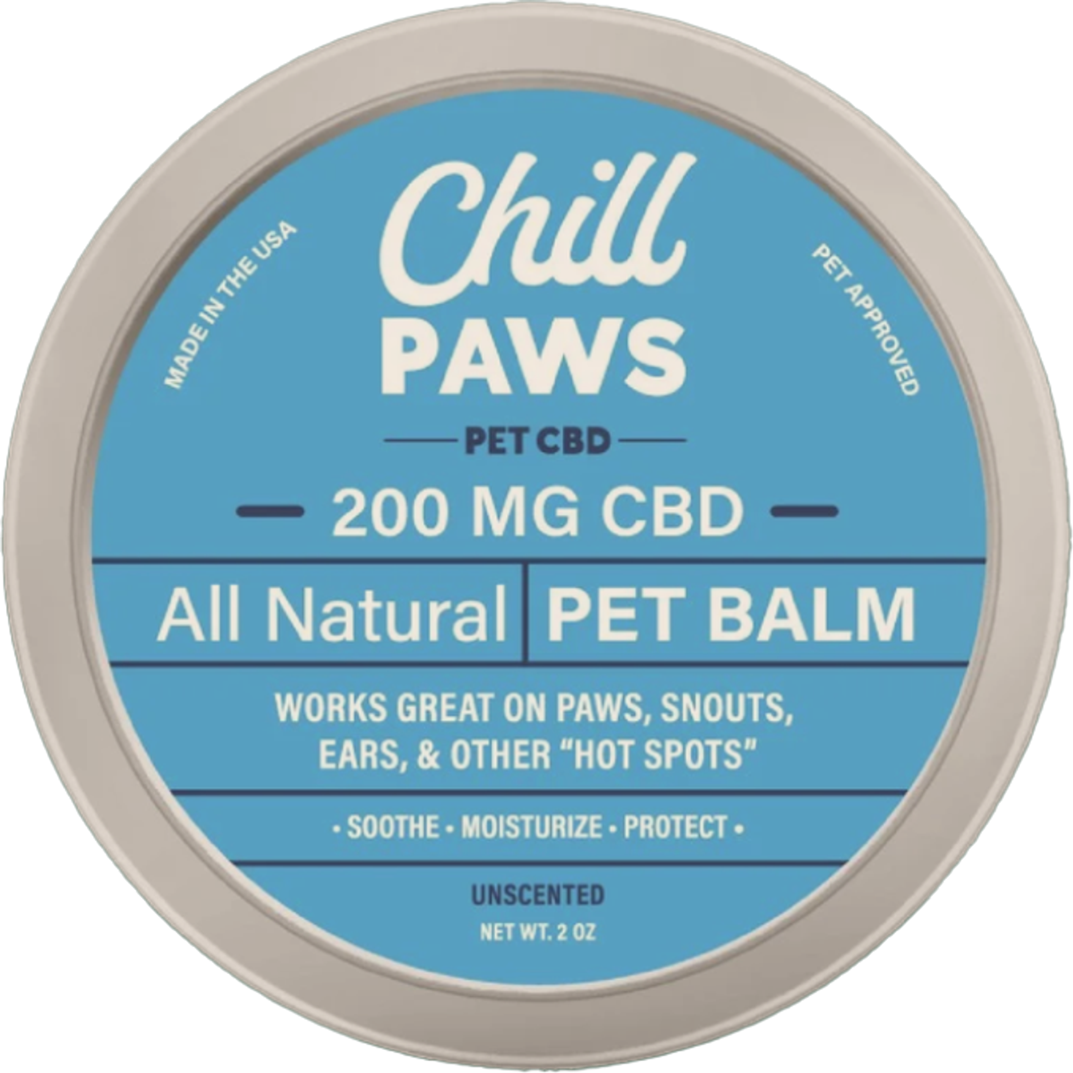 Chill Paws CBD pet balm packaging