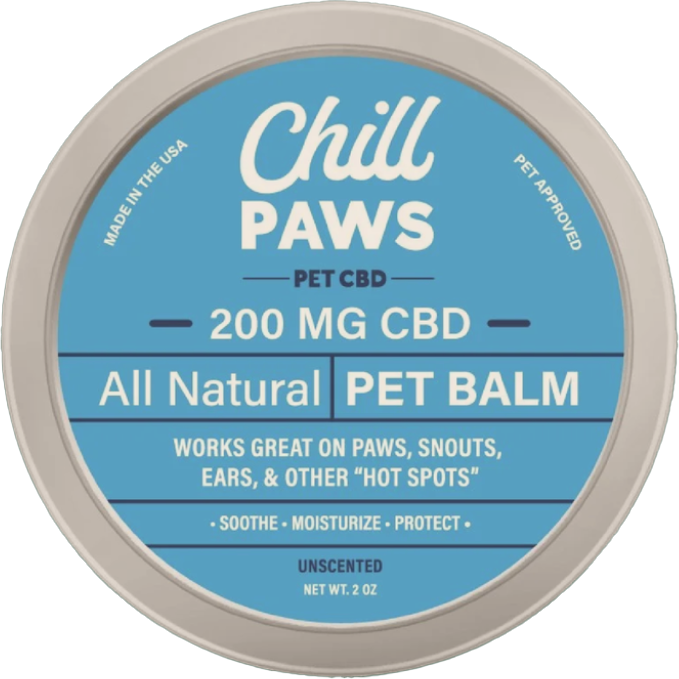 Chill Paws CBD pet balm packaging