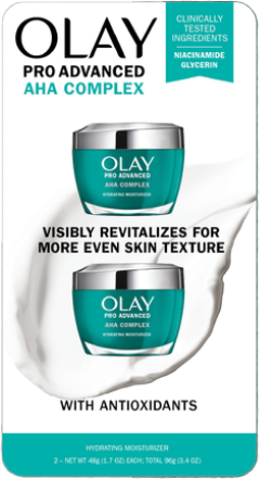 Olay blister packaging front panel