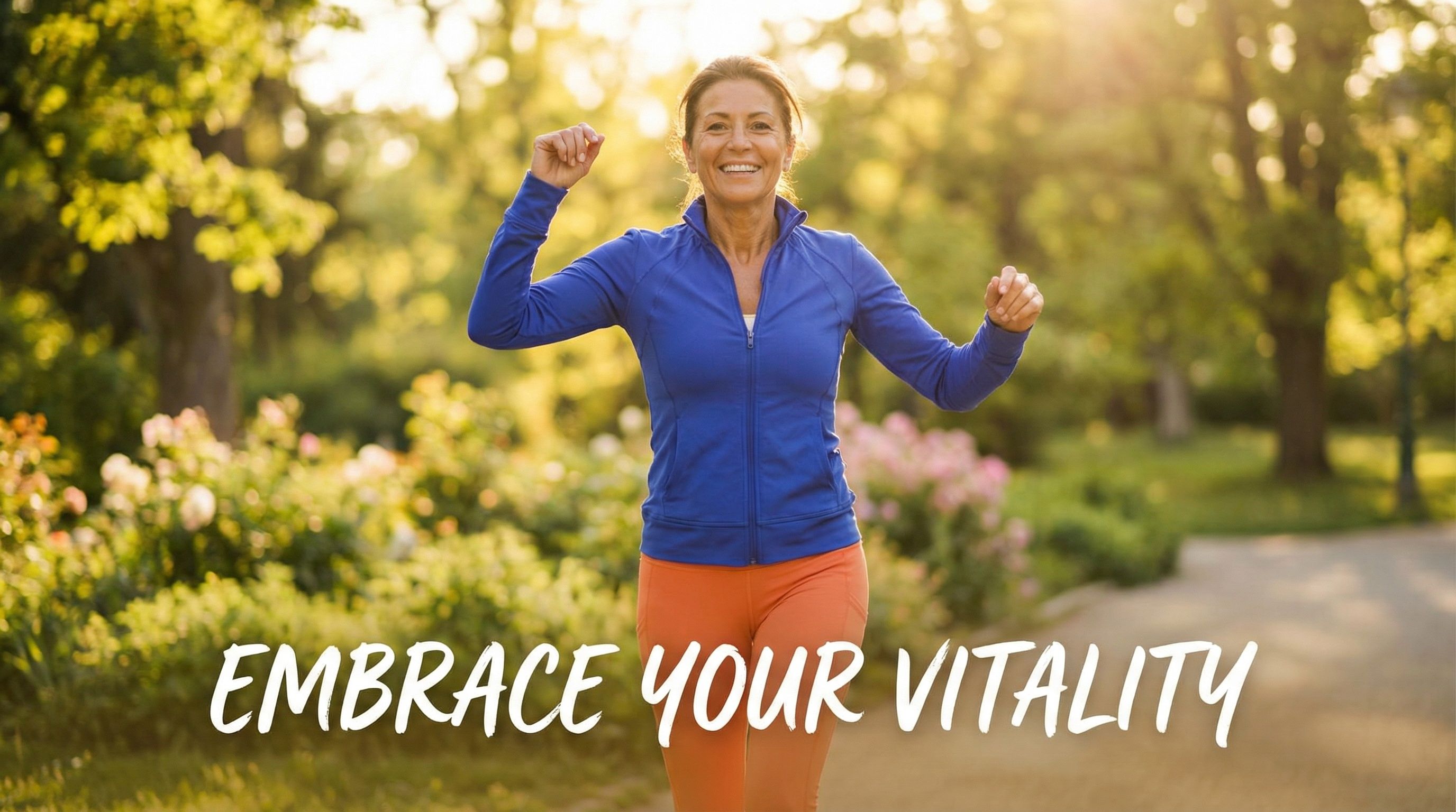 Person with strong, energetic posture radiating health