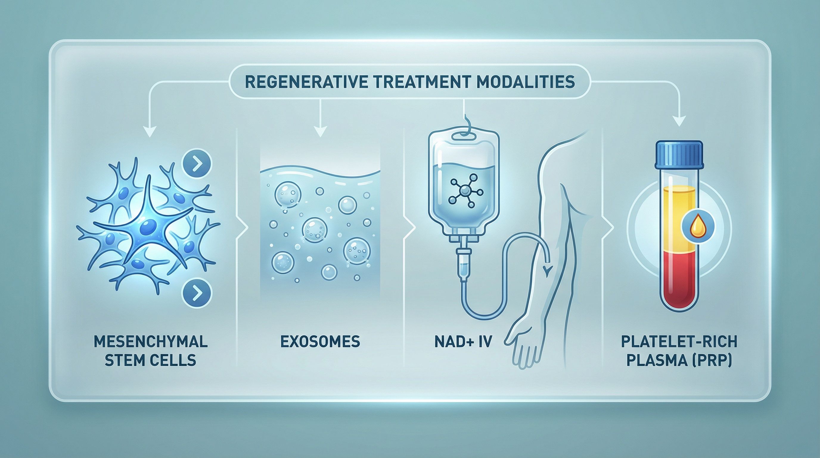 Multiple regenerative treatment modalities displayed together