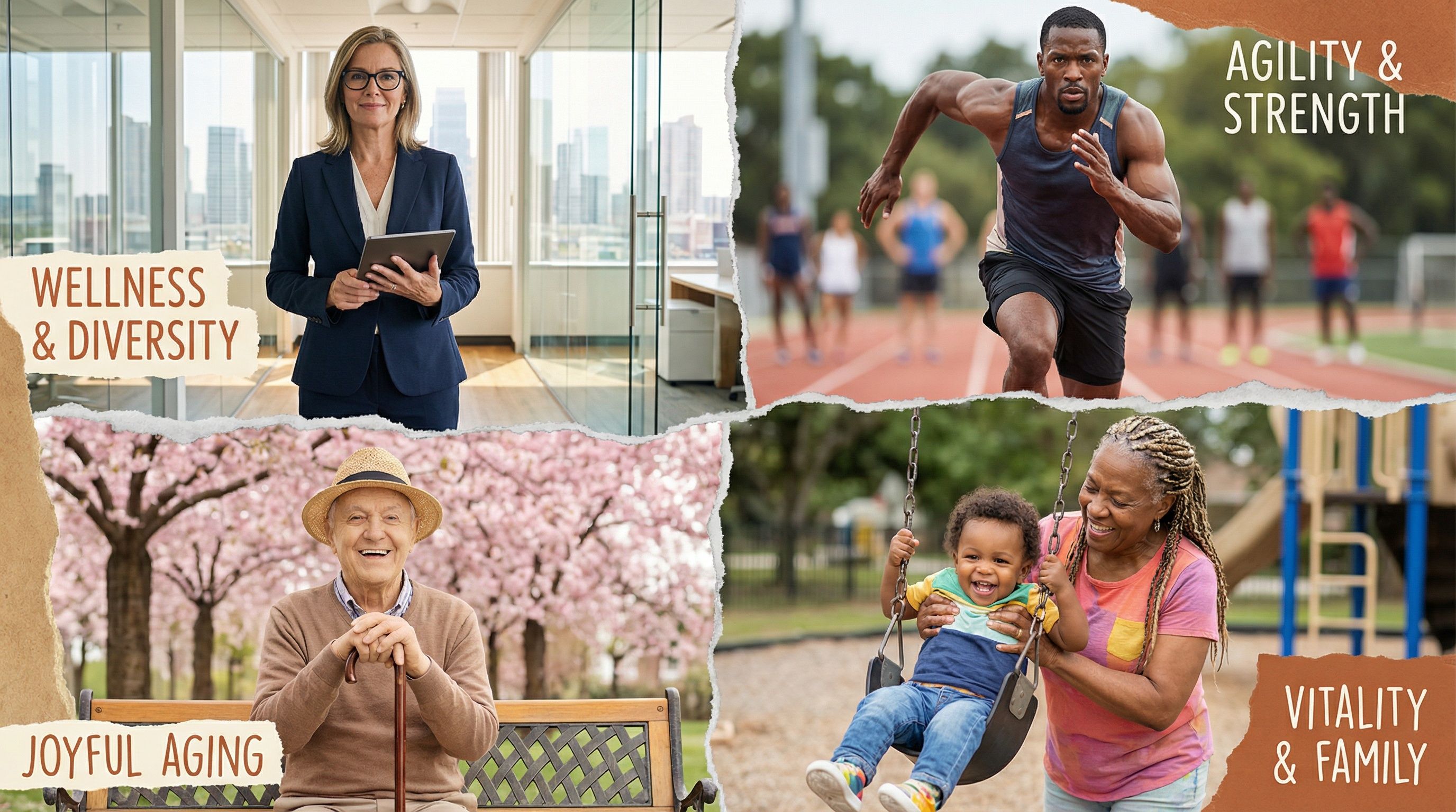 Diverse group of potential patients of different ages and conditions