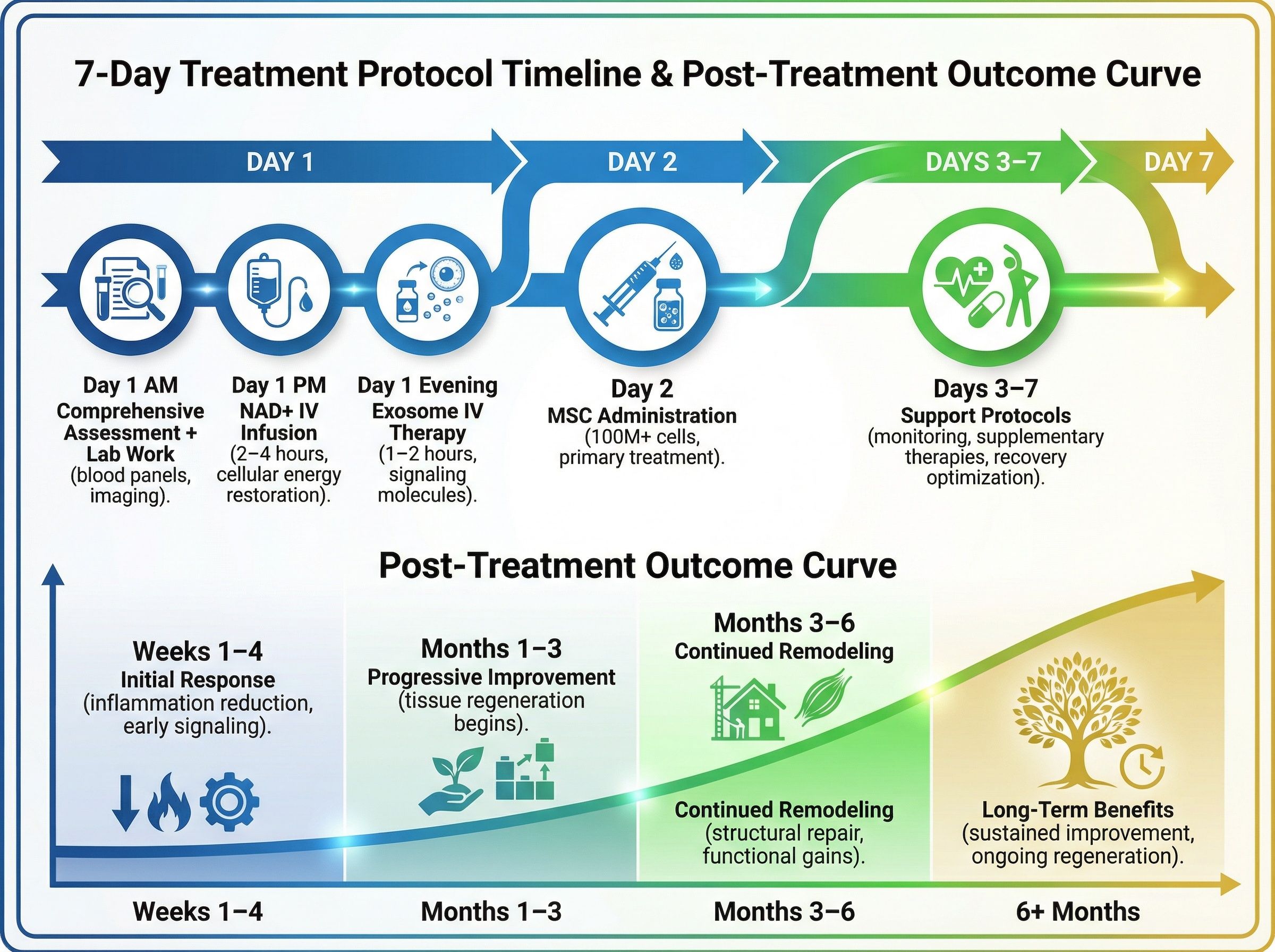 Step-by-step treatment journey infographic