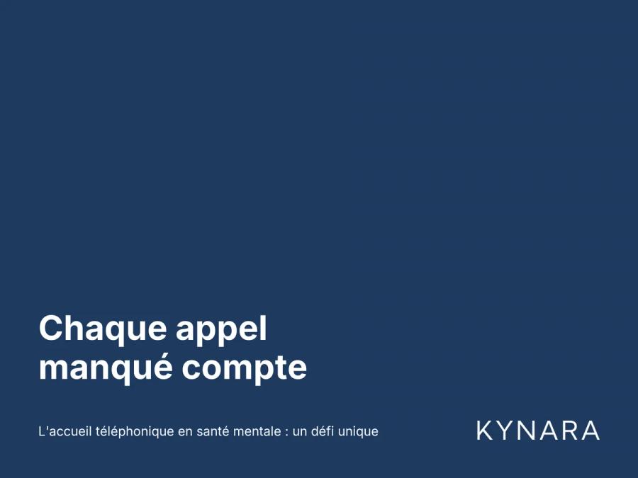 Déclaration visuelle du défi central : chaque appel manqué en santé mentale représente un patient potentiellement perdu