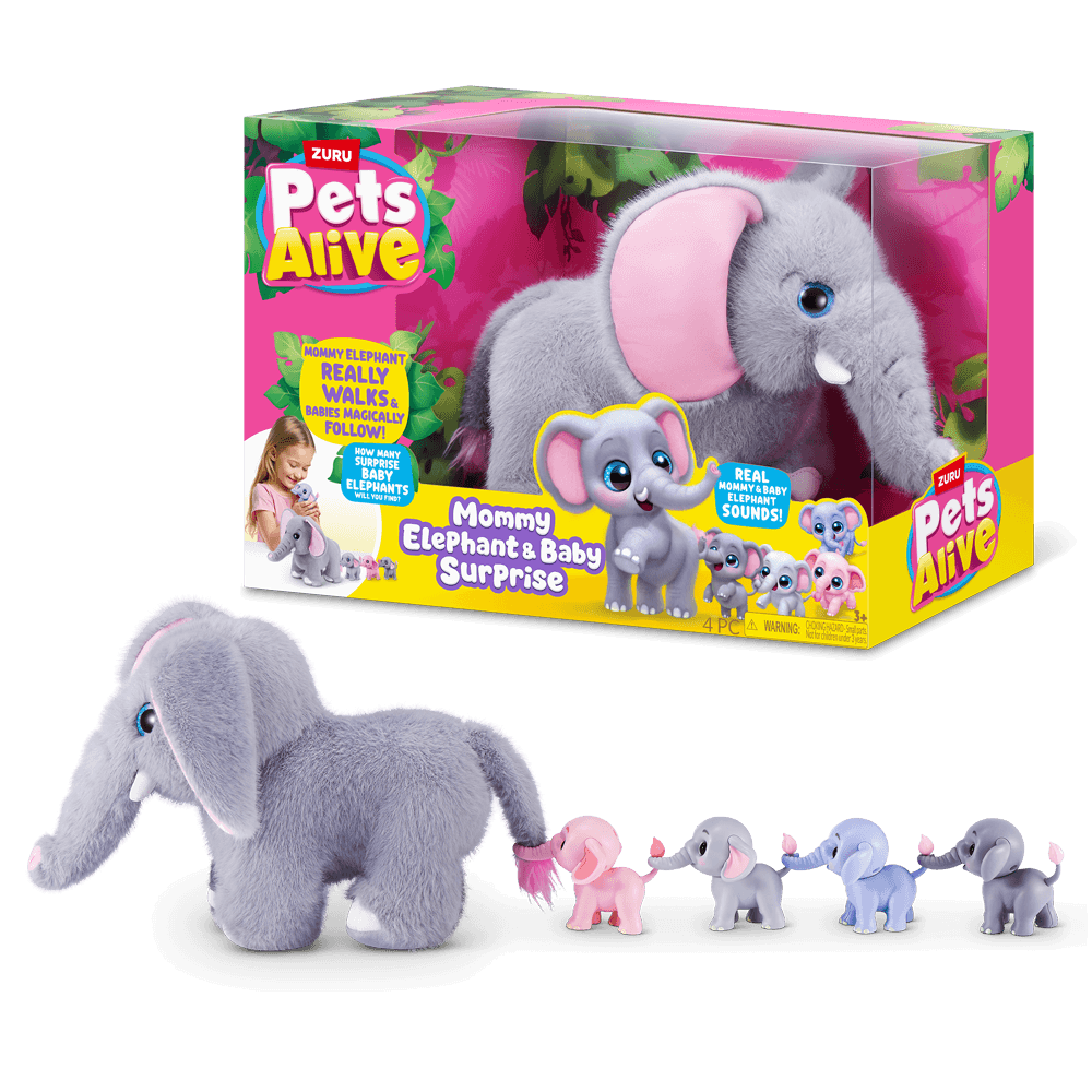 Pets Alive Mommy Elephant and Baby Surprise