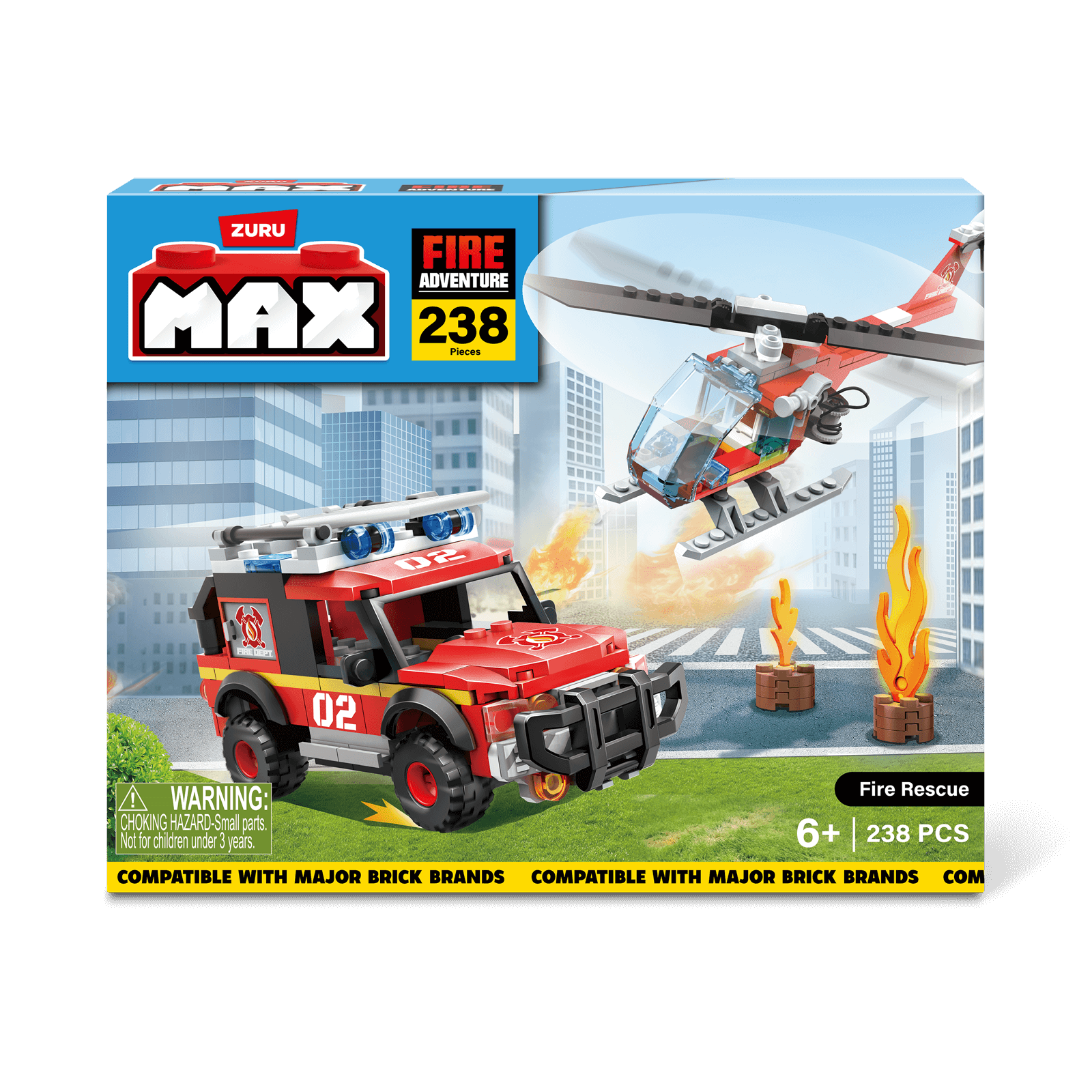 MAX Adventure Fire Rescue Playset (238 pieces)