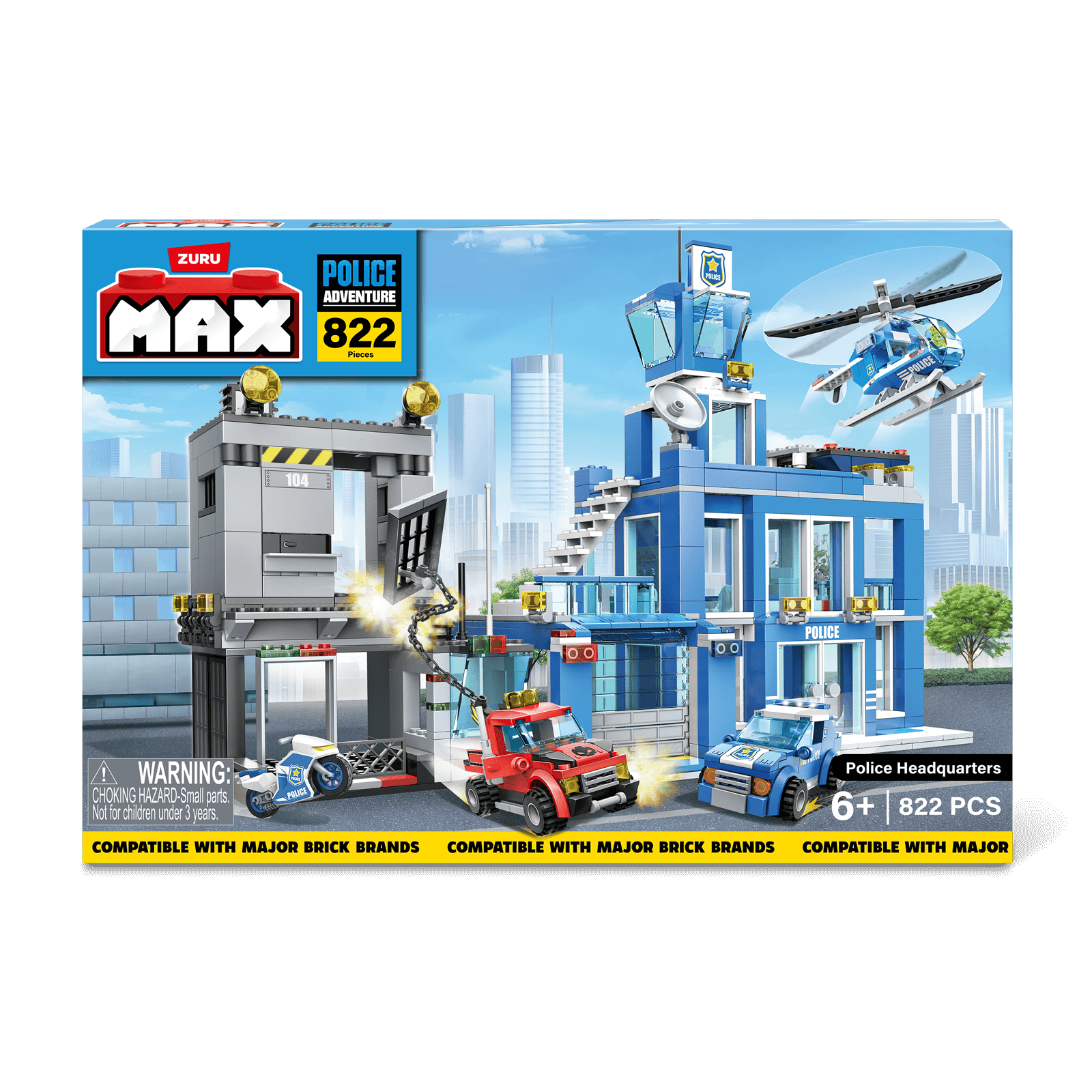 Max Adventure Police Headquarters Playset (822 pieces)