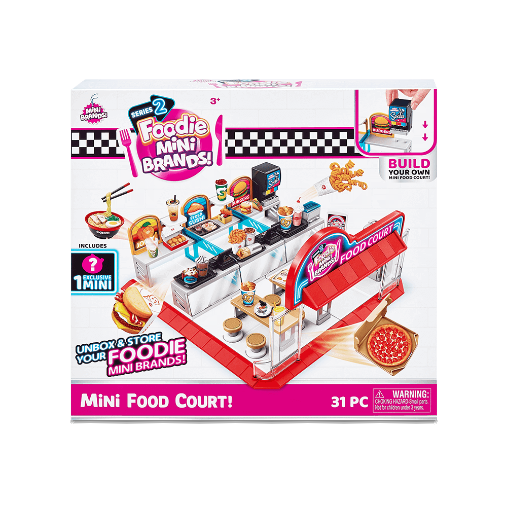 Foodie Mini Brands Series 2 Food Court Playset with 1 Exclusive Mini