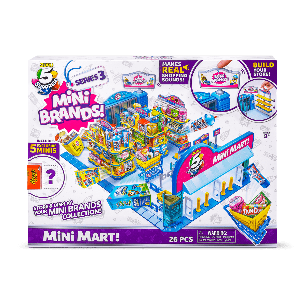 5 Surprise Toy Mini Brands Collector's Case - Store & Display 30 Minis with  4 Exclusive Minis Included by ZURU