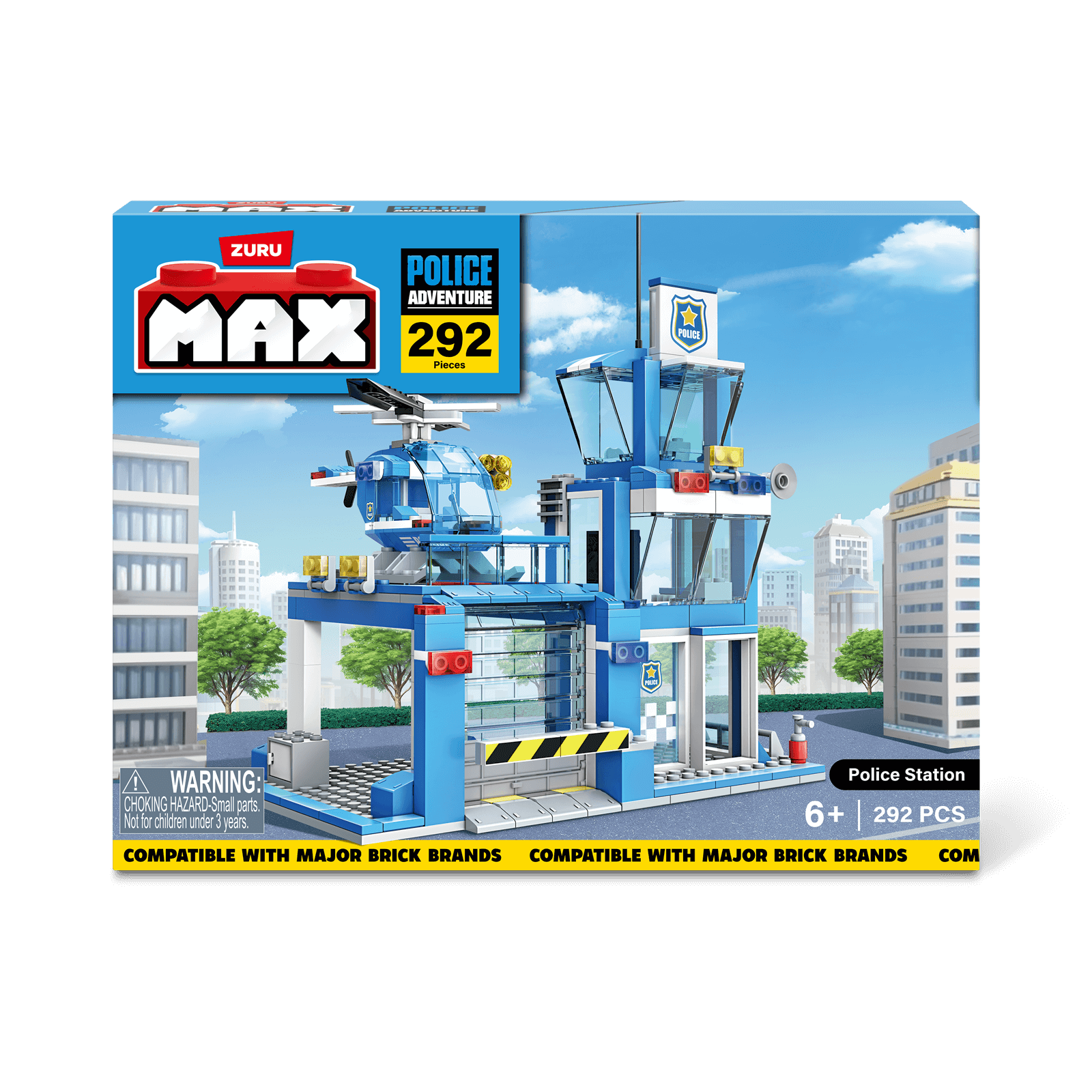 Max Adventure Police Station Playset (292 pieces)