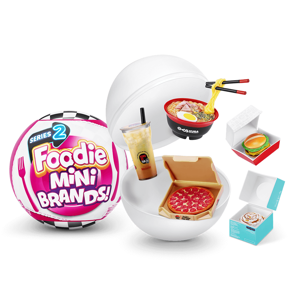 Zuru 5 Surprise Foodie Mini Brands Series 1 Mystery Set - Surprise Mini  Food Mystery Bundle with Tattoos, Stickers, and More | Collectible Food Toys