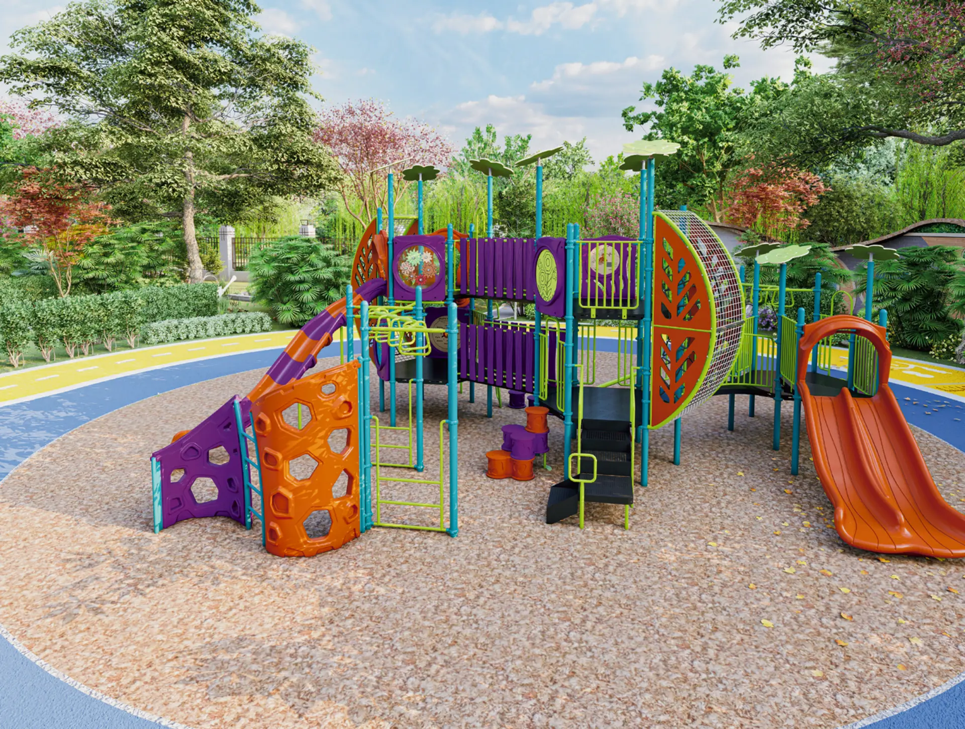 Modular playground structure by Westplay