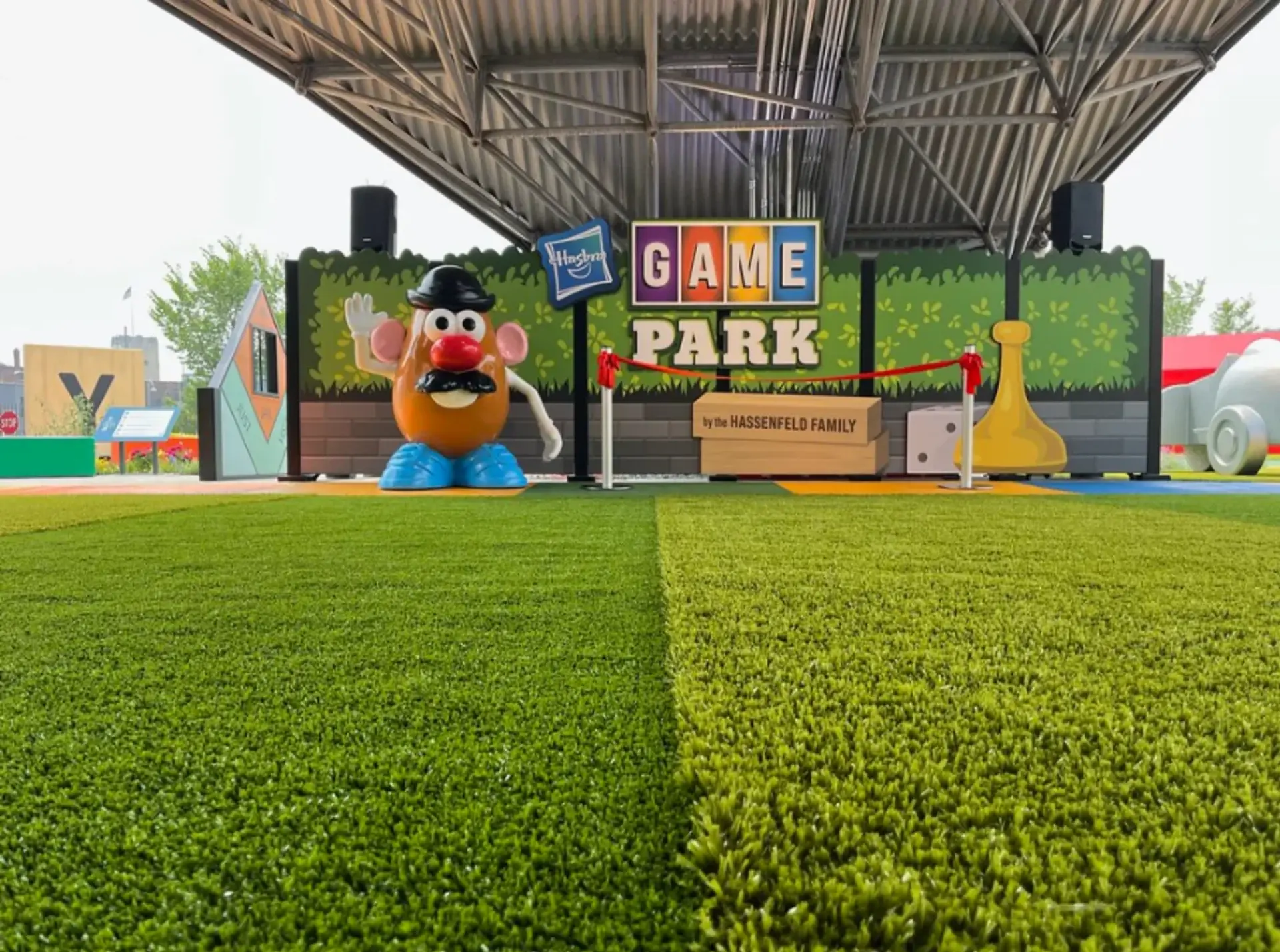 Synthetic playground grass surfacing installed by Westplay